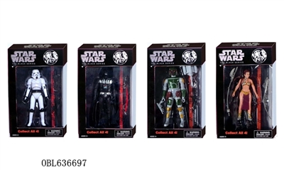 6.5 inch Star Wars action figures Weapons single box, 4 style (2 with lamp) movable joints - OBL636697