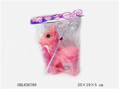 高档糖胶马带魔仙棒加马镜子加马梳子 - OBL636789