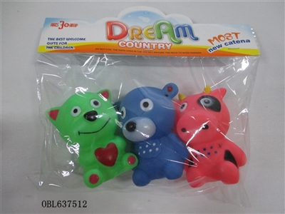 Three lining plastic animal zhuang - OBL637512