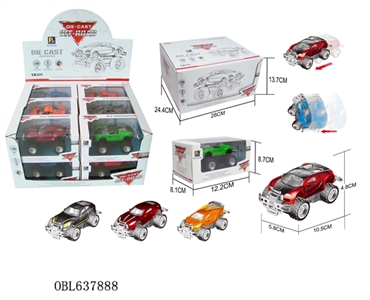 4 inertia alloy simulation and cross-country car (12 / box) - OBL637888