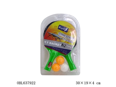Plastic table tennis racquet (with 3 balls) - OBL637922