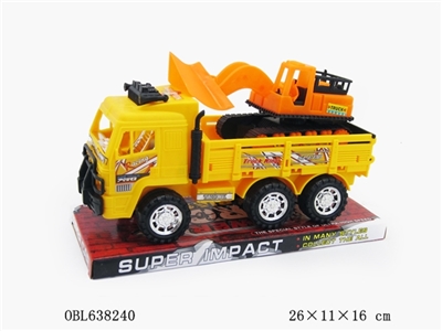 实色镀轮镀座惯性工程车载仿真推土车 - OBL638240