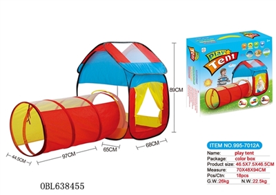 The joining together of two children play house fit tunnel tube - OBL638455