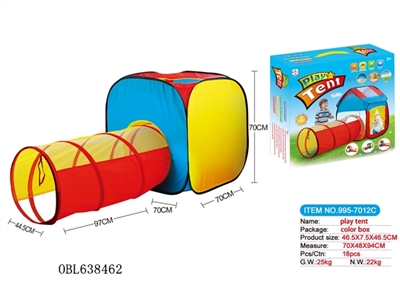 The joining together of two children play house fit tunnel tube - OBL638462