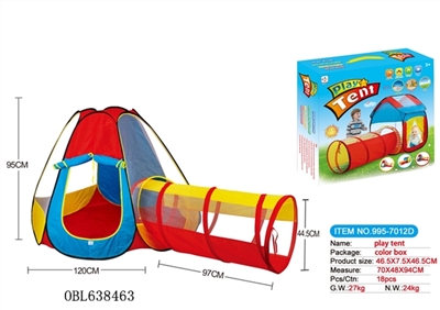 The joining together of two children tents fit tunnel tube - OBL638463