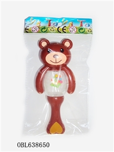 Four color cartoon bear a bell - OBL638650