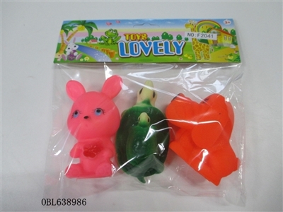Three lining plastic animal zhuang - OBL638986