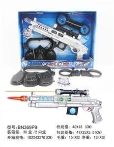 展示盒警察套AK98A八音枪带红外线 - OBL639099