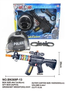 开窗盒警察防爆帽M16八音枪带红外线（3粒5号电池） - OBL639103