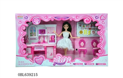 11.5 inch 12 joint is fond of light music kitchen barbie doll gift box - OBL639215