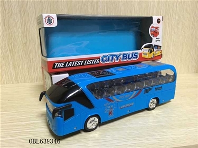 明窗电镀座灯光音乐巴士车 - OBL639346