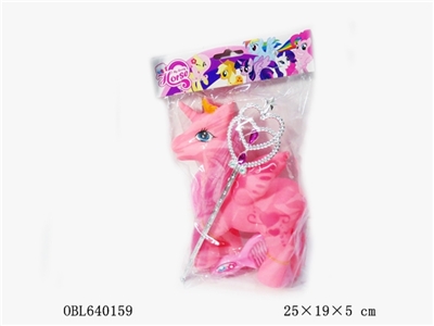 高档糖胶马带魔仙棒加马镜子加马梳子 - OBL640159