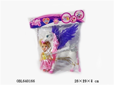 塑料飞马加三寸实身芭比 - OBL640166