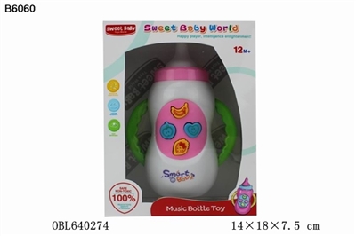 Music bottle (white, pink) - OBL640274