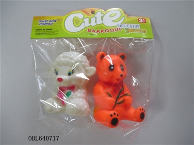 两只庄搪塑动物 - OBL640717