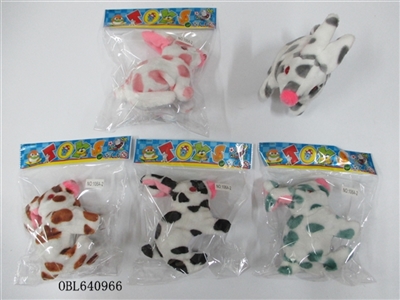 灯光毛绒电动斑纹兔 - OBL640966