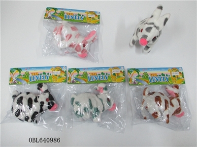 灯光毛绒电动斑纹兔 - OBL640986