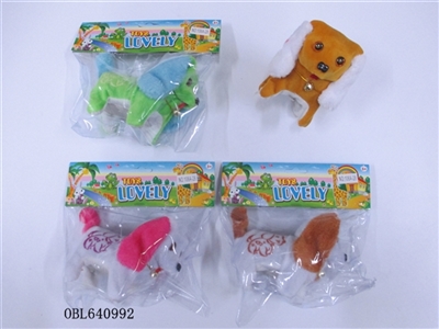 灯光毛绒电动卡通狗 - OBL640992