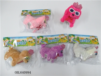 Light fluffy electric Minnie knot glasses short-haired dog - OBL640994