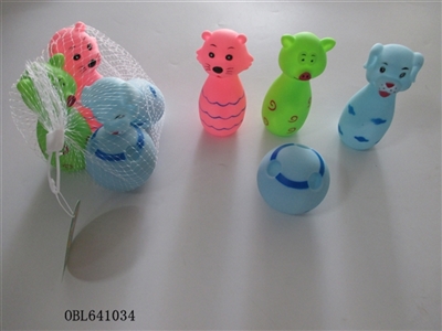 四只庄搪塑动物保龄球 - OBL641034