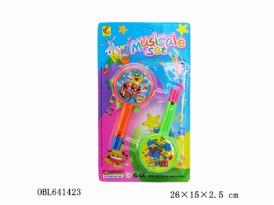 Two whistles shaking drum - OBL641423