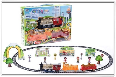 Smoking electric light rail train - OBL641661