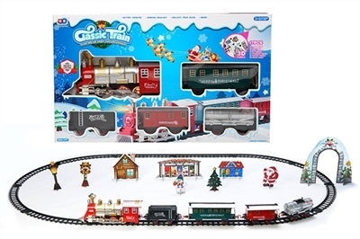 Christmas music track train electric light smoke - OBL641679