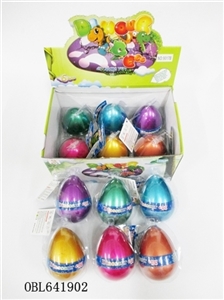 Box of six large coloured expanded zhuang dinosaur egg - OBL641902