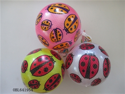 9 inches ladybug color printing ball - OBL641954
