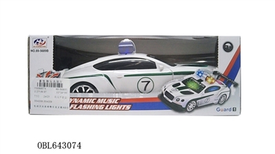电动万向宾利警车英文歌3D灯光 - OBL643074