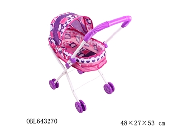 婴儿遮阳手推车（白铁紫色布）(铁） - OBL643270