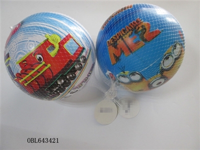 9 inches 2 mixed color printing ball (yellow people Thomas) - OBL643421
