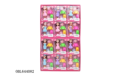 Display box 24 box number 7 inch doll mixed assembly plastic clothing - OBL644082