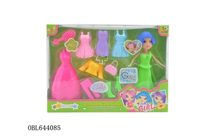 Color box only 7 inches large sister with many plastic clothes mini bag big skirt - OBL644085