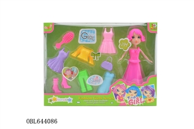 Color box only 7 inches large sister with many plastic clothes mini bag - OBL644086