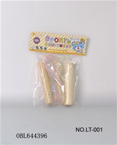 Wooden handle colorful rope skipping - OBL644396