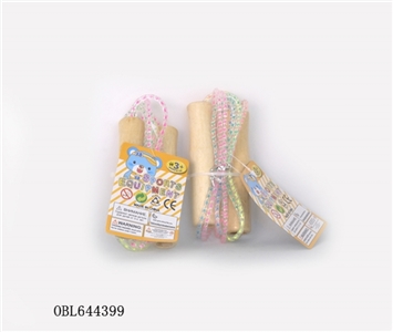 Wooden handle colorful rope skipping - OBL644399