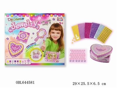 Mosaic digital paste creative - heart-shaped jewelry box - OBL644581