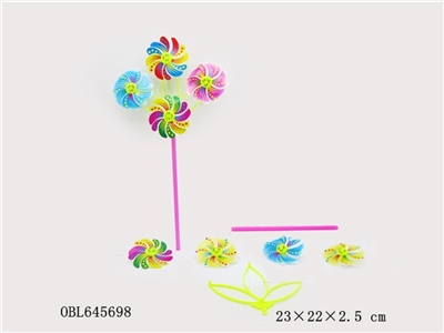 Smiling face four rounds windmills - OBL645698