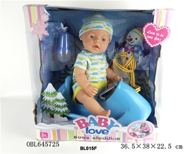 16 inch function doll/take water, urinary function/slide with sledges - OBL645725