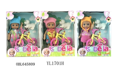 The MINI doll with bicycle series/paragraphs 6 mixed / 3 expression - OBL645809