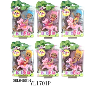 The MINI doll with horse series/paragraphs 6 mixed / 3 expression - OBL645814