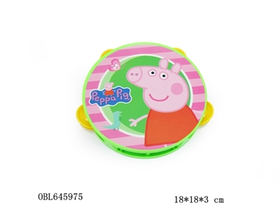 Cartoon small groping the tambourine - OBL645975