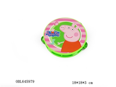 Cartoon small groping the tambourine - OBL645979