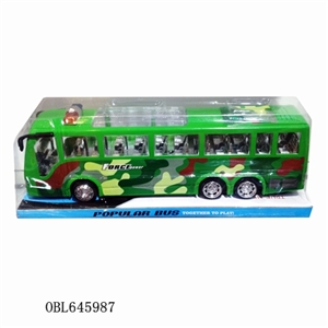 Green camouflage bus plating bright window - OBL645987