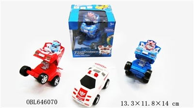 Inertia collision deformation of a police car - OBL646070
