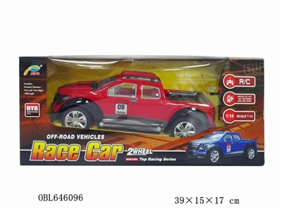 1:14 PVC车壳四通遥控车(包电带灯）6色混装 - OBL646096