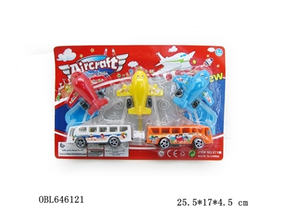 Three cartoon plane back two back in the bus - OBL646121
