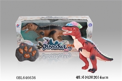 Remote control tyrannosaurus rex (lighting, sound, move forward, music) - OBL646636