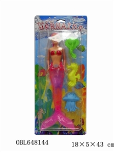 33 cm mermaid three sea animals - OBL648144